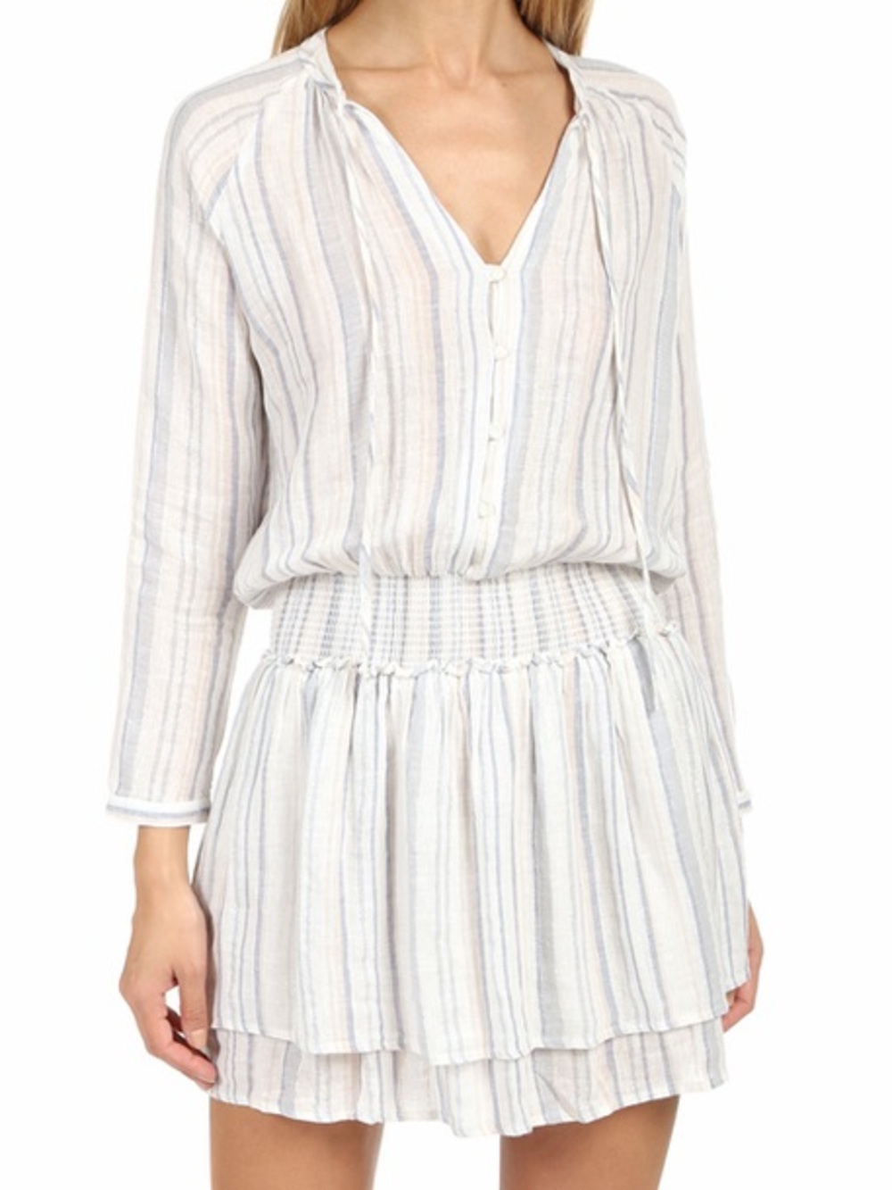 Rails Jasmine Dress Striped Mini Dress White & Blue Large